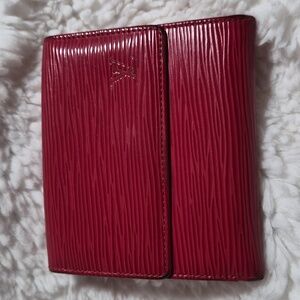 Lv Red Elise Wallet In Epi Leather